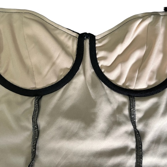 Lulus Black Lace Bustier Top, Size Small - Picture 9 of 9